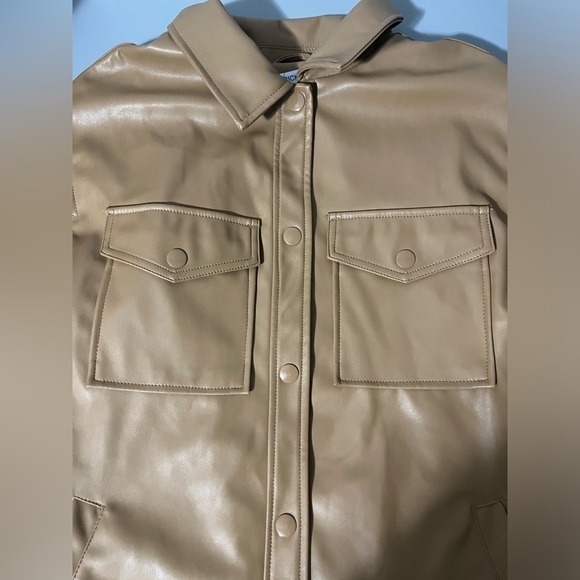 3/25$ (Mix)Ricki’s Faux Leather Jacket, Tan, Size M - Picture 8 of 15